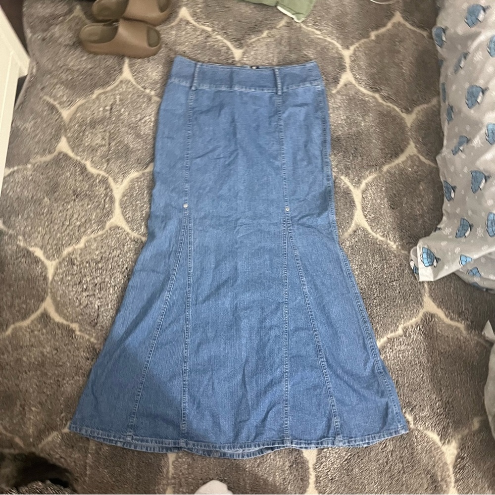 Mango Denim Maxi Skirt